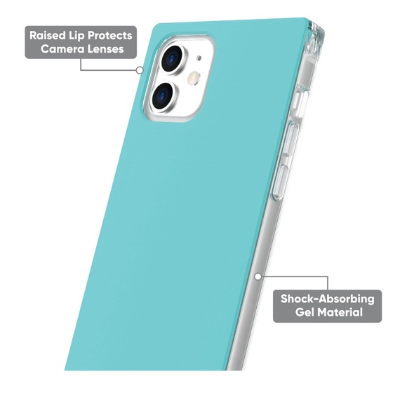 Square Teal Phone Case for iPhone 12 / 12 Pro  NWT - Picture 3 of 5